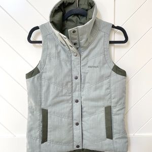 MARMOT Peyton Reversible Green White Vest Size S